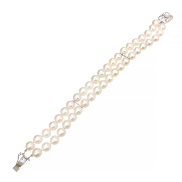 MIKIMOTO Akoya Pearl Two-Row Bracelet