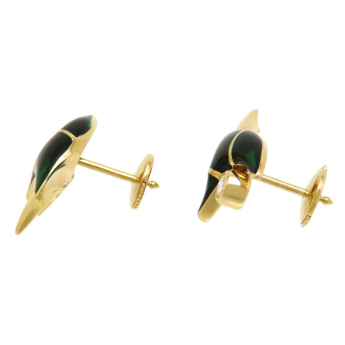 MOUAWAD 
Enamel Diamond Stud Earrings