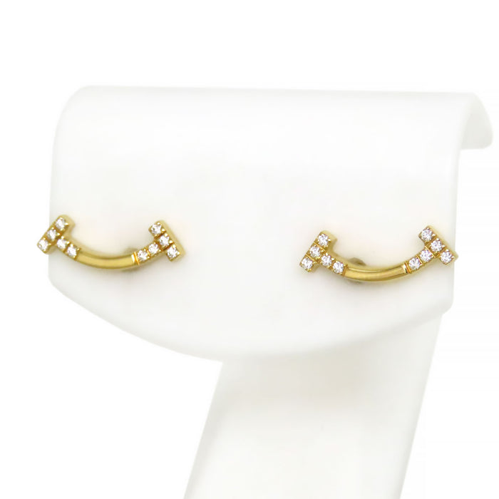 TIFFANY&Co. 
T Smile Mini Diamond Earrings