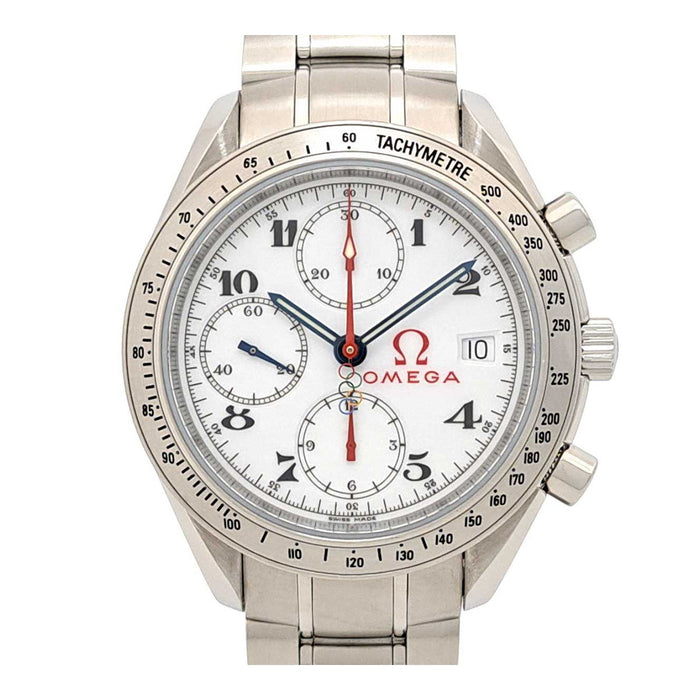 OMEGA 
Speedmaster Date Collection olympique 
avec boîte et papiers