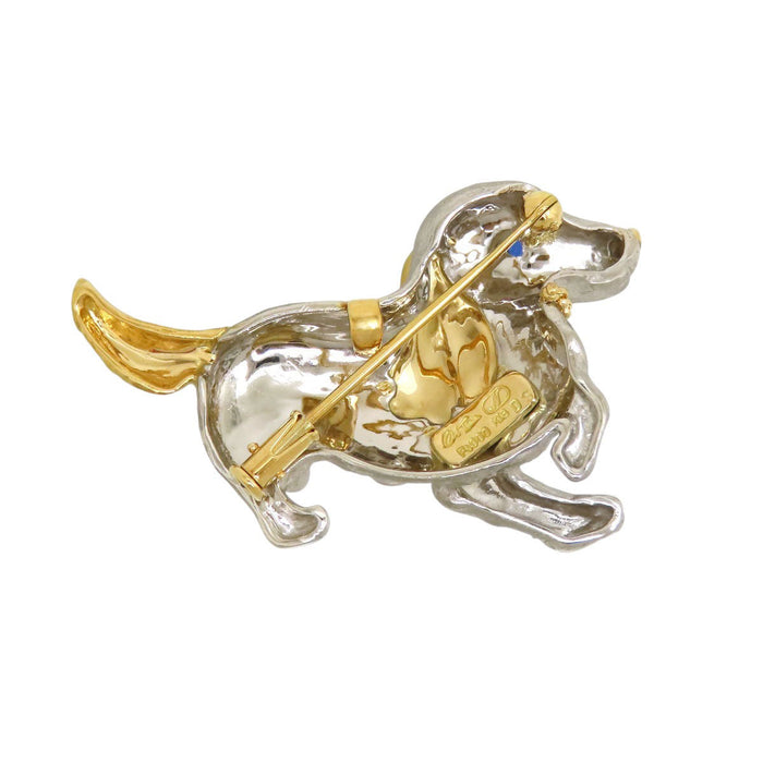 NOBUKO ISHIKAWA 
Dachshund Motif Brooch and Pendant Top