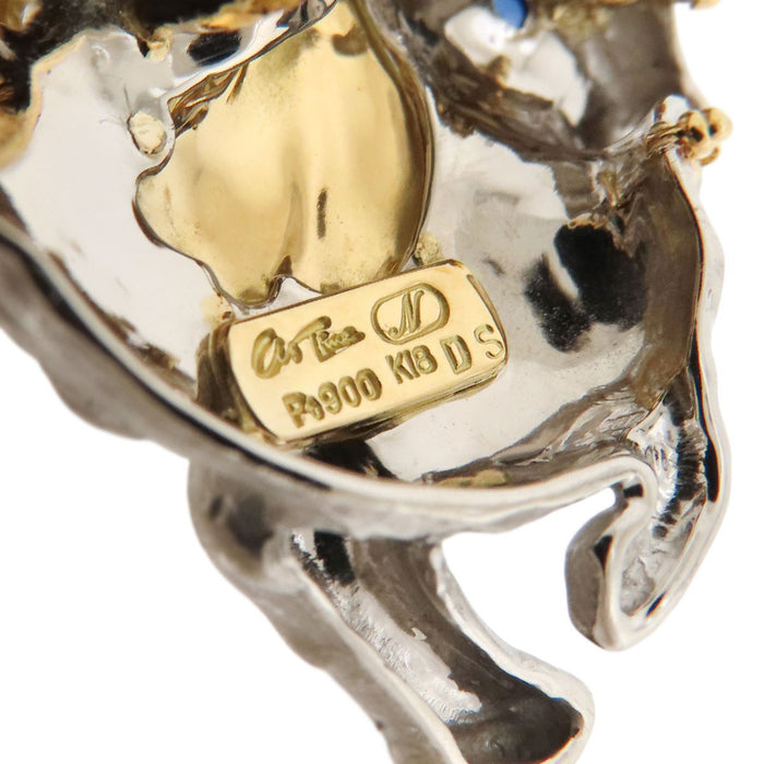 NOBUKO ISHIKAWA 
Dachshund Motif Brooch and Pendant Top