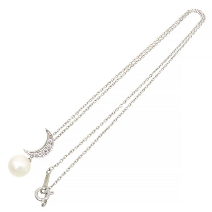 MIKIMOTO Crescent Moon Akoya Pearl Necklace