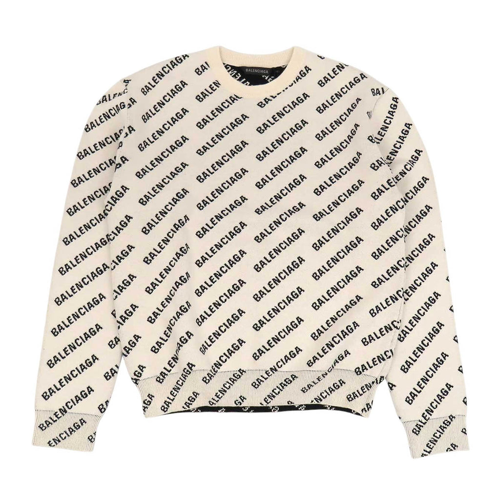 BALENCIAGA 総柄ニット XS 美品 一部シミあり 人気デザイン BALENCIAGA 総柄 オールオーバー ロゴ ニット– TS Trading Co., Ltd.
