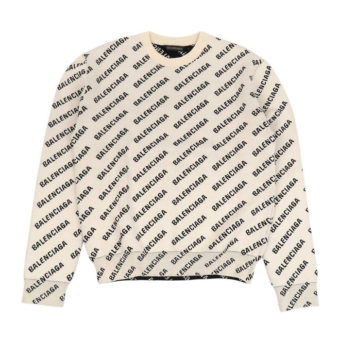 BALENCIAGA 
総柄 
オールオーバー ロゴ ニット