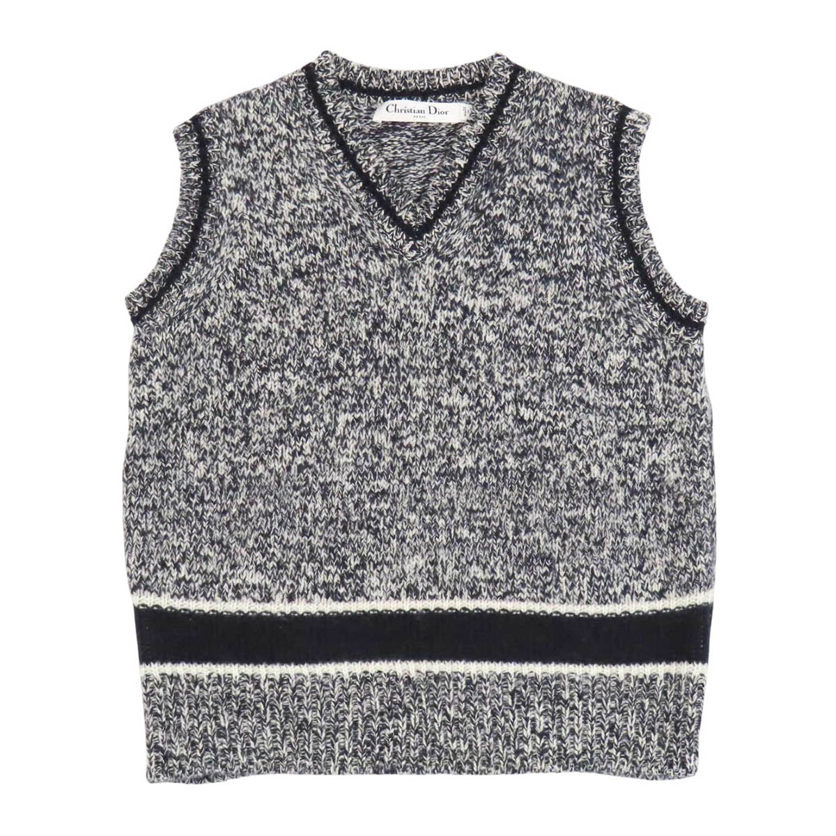 Dior Gilet Signature V-Neck Logo Knit Vest Christian Dior– TS