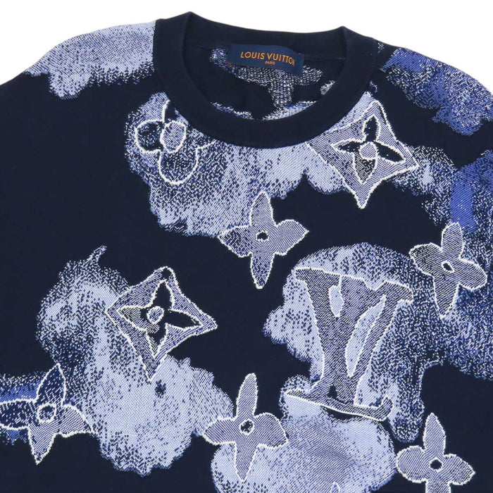 LOUIS VUITTON 
LV コットン 
ウォーターカラー モノグラム ショートスリーブ ニット