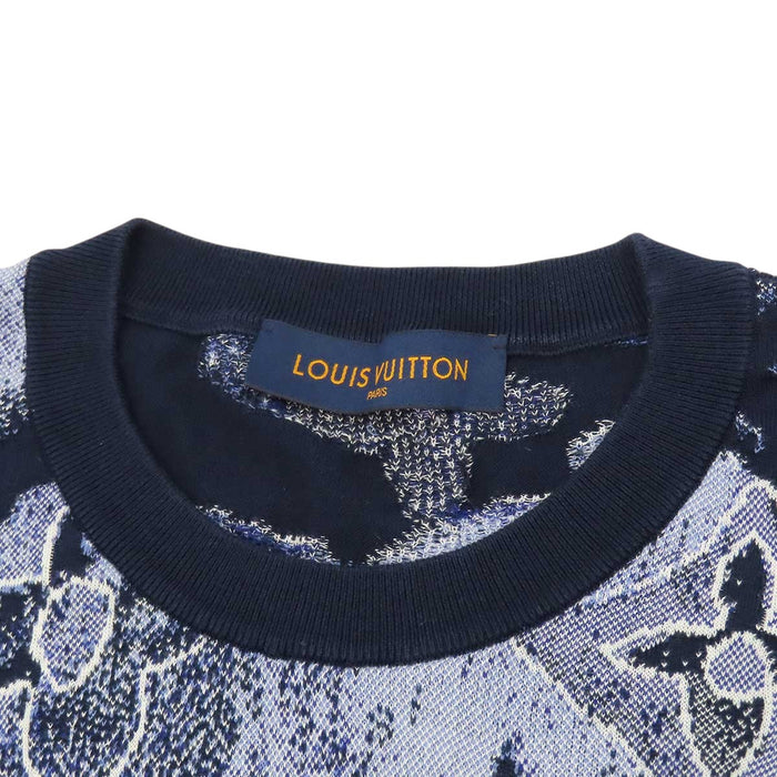 LOUIS VUITTON 
LV コットン 
ウォーターカラー モノグラム ショートスリーブ ニット