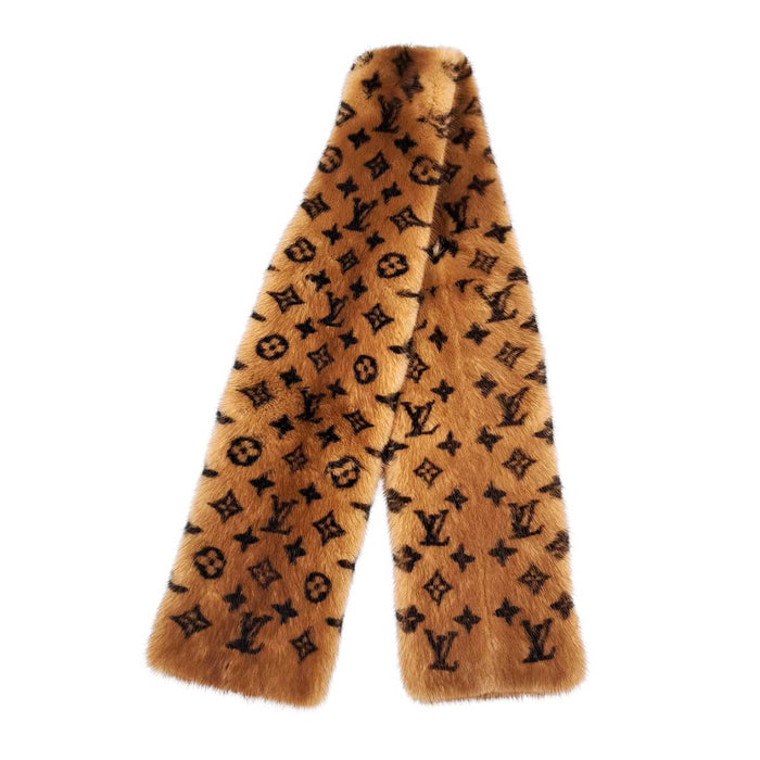 LOUIS VUITTON 
LV 総柄 
エシャルプ ヴィゾン ファー マフラー 
モノグラム