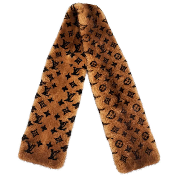 LOUIS VUITTON 
LV 総柄 
エシャルプ ヴィゾン ファー マフラー 
モノグラム