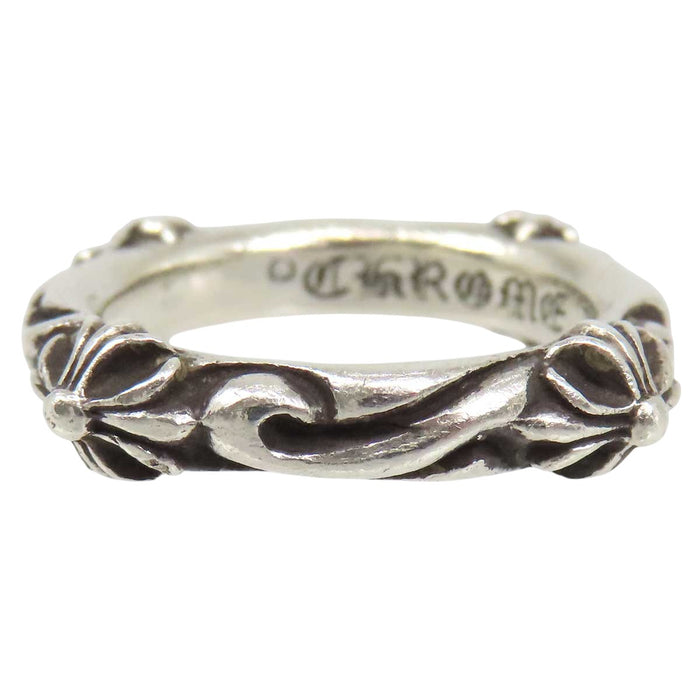 CHROME HEARTS 
CH SBT Band Cross Silver Engraved 1998 
SBT Band Ring