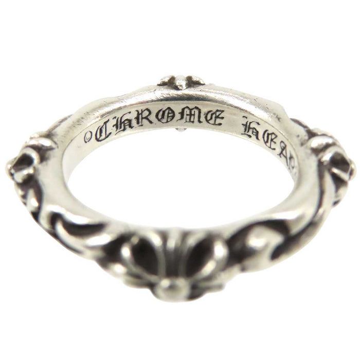 CHROME HEARTS 
CH SBT Band Cross Silver Engraved 1998 
SBT Band Ring