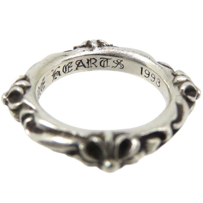 CHROME HEARTS 
CH SBT Band Cross Silver Engraved 1998 
SBT Band Ring