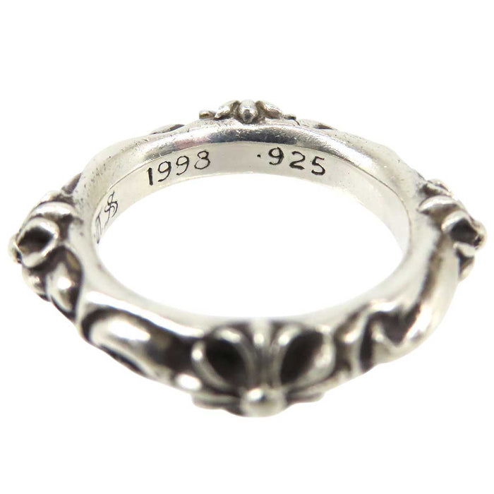 CHROME HEARTS 
CH SBT Band Cross Silver Engraved 1998 
SBT Band Ring