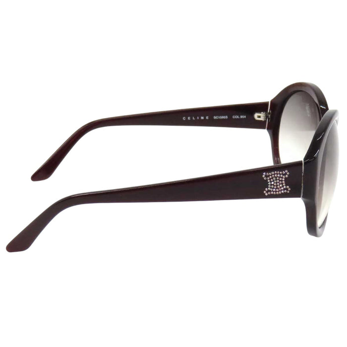 CELINE 
Eyewear Logo Gradient Lenses 
Triomphe Rhinestone Sunglasses