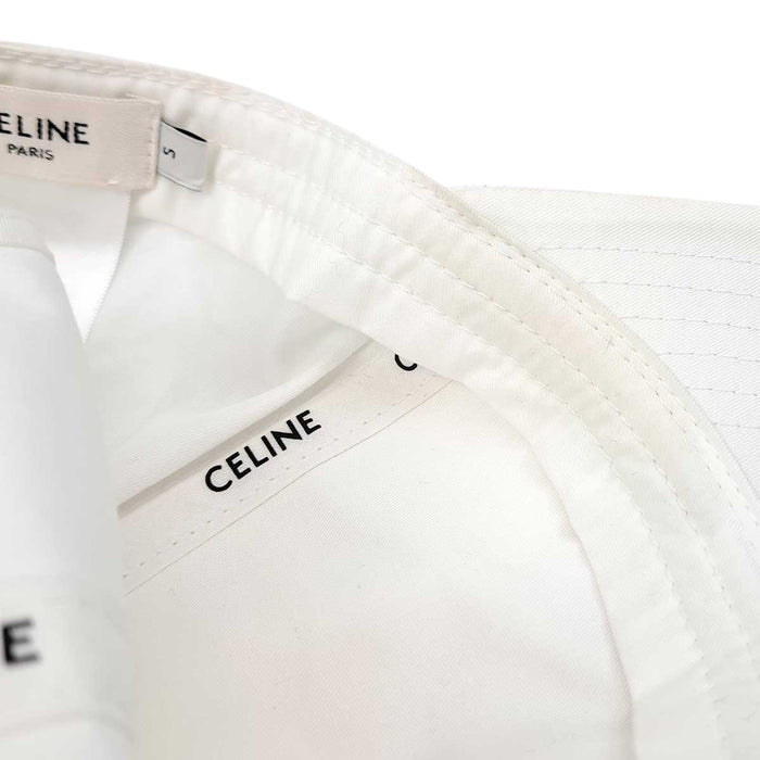 CELINE 
ロゴパッチ コットン ゴールドカラー 
トリオンフ ベースボールキャップ