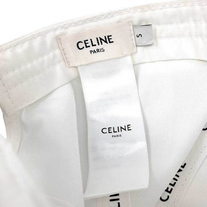 CELINE 
ロゴパッチ コットン ゴールドカラー 
トリオンフ ベースボールキャップ