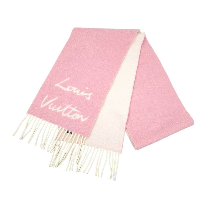 LOUIS VUITTON 
Écharpe Fluffygram 
à franges et logo