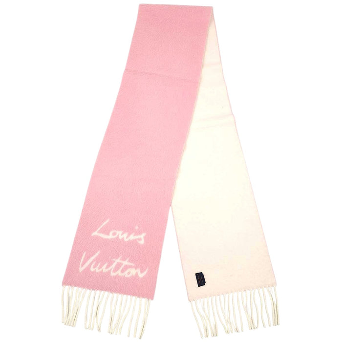 LOUIS VUITTON 
Écharpe Fluffygram 
à franges et logo