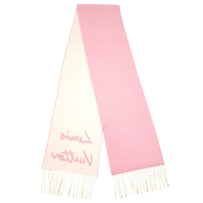 LOUIS VUITTON 
Écharpe Fluffygram 
à franges et logo
