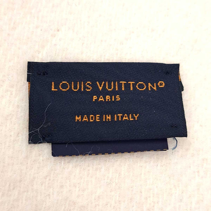 LOUIS VUITTON 
Écharpe Fluffygram 
à franges et logo