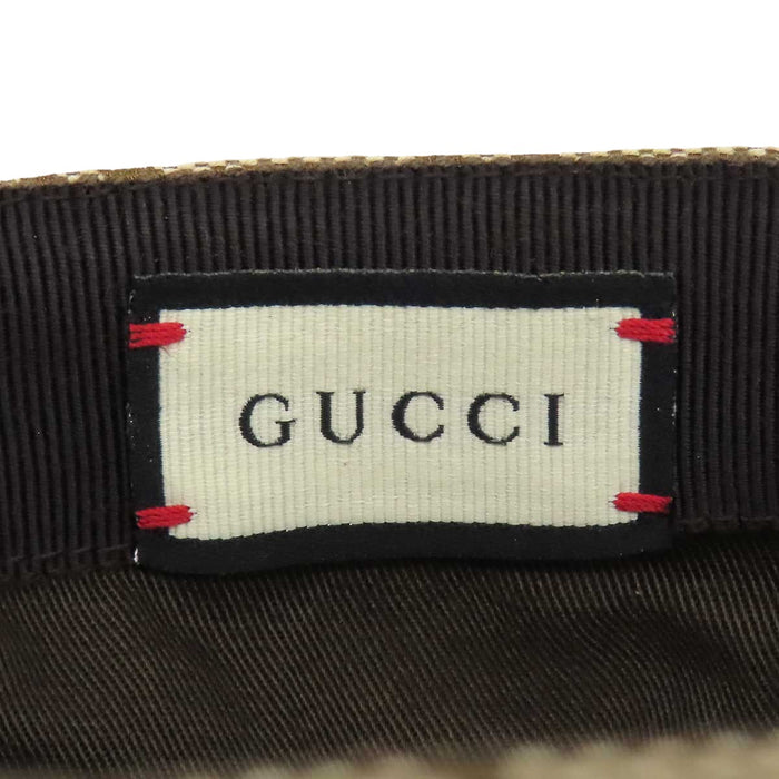 GUCCI 
All-over logo GG canvas 
Web stripe GG baseball cap