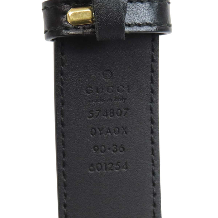 GUCCI 
Logo silver-tone gold-tone 
Interlocking G buckle leather belt