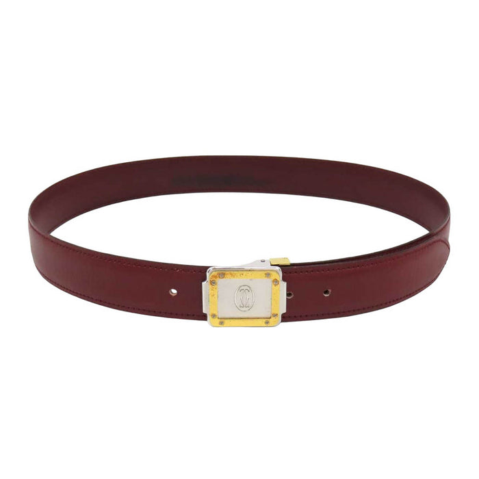 CARTIER 
ロゴ レザー シルバーカラー ゴールドカラー 
マスト ドゥ カルティエ サントス ベルト