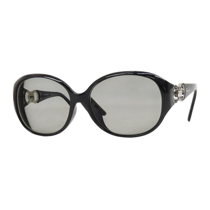 Salvatore Ferragamo 
Eyewear logo silver-tone metal 
Gancini rhinestone sunglasses