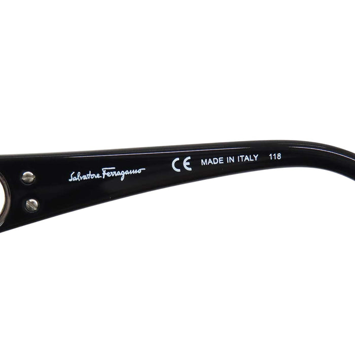 Salvatore Ferragamo 
Eyewear logo silver-tone metal 
Gancini rhinestone sunglasses