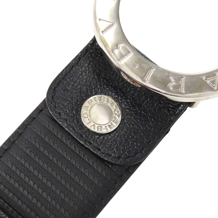 BVLGARI 
Circle logo leather silver-tone hardware 
Bulgari Bulgari belt