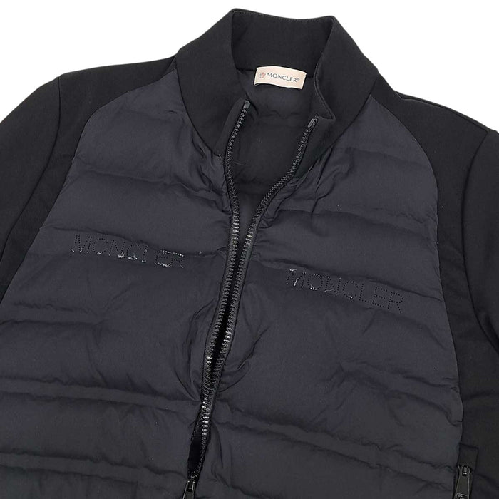 MONCLER 
ロゴ ワッペン ダブルジップ ハイネック ナイロン 
MAGLIA CARDIGAN 切替 ダウンジャケット