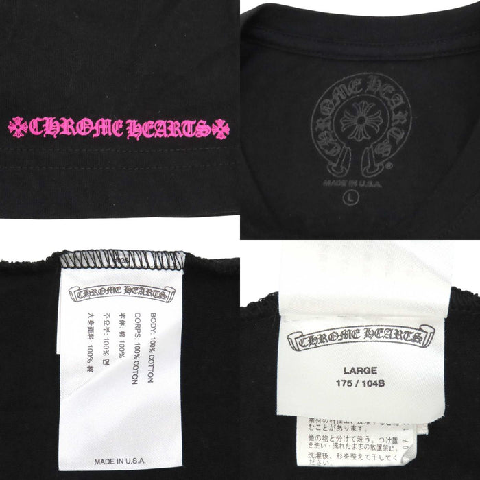 CHROME HEARTS 
CH スクロールラベル ロゴ コットン クルーネック 
ホースシュー プリント Tシャツ