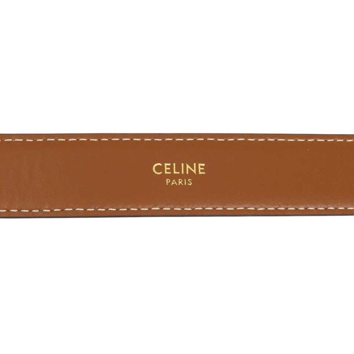 CELINE 
レザー ゴールドカラー金具 
トリオンフ ベルト