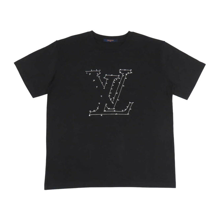 LOUIS VUITTON 
インサイドアウト ロゴ 刺繍 コットン クルーネック 
LV ステッチ プリント エンブロイダリー Tシャツ