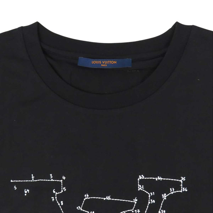 LOUIS VUITTON 
インサイドアウト ロゴ 刺繍 コットン クルーネック 
LV ステッチ プリント エンブロイダリー Tシャツ