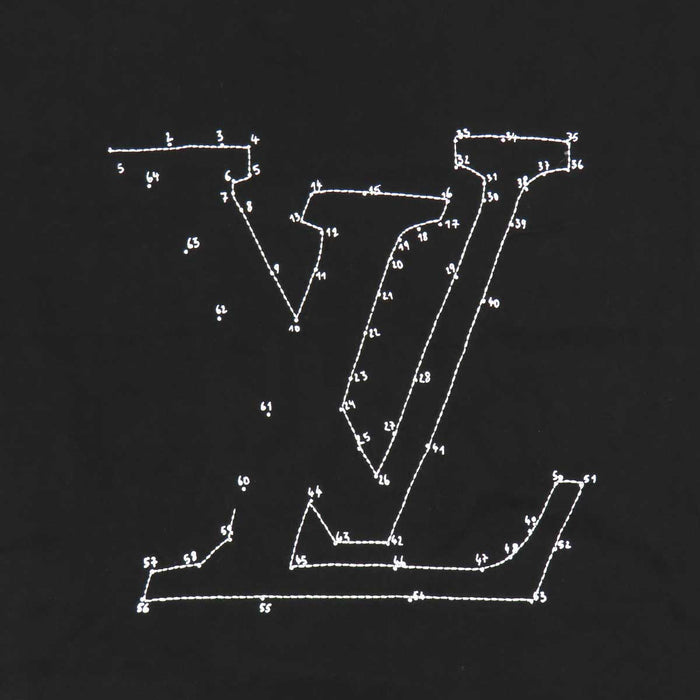 LOUIS VUITTON 
インサイドアウト ロゴ 刺繍 コットン クルーネック 
LV ステッチ プリント エンブロイダリー Tシャツ