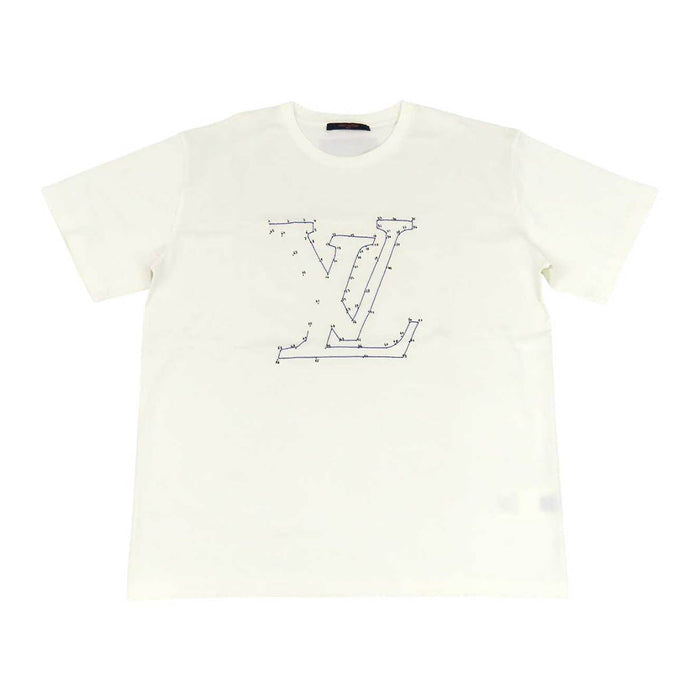 LOUIS VUITTON 
インサイドアウト 刺繍 コットン クルーネック 
LV ステッチ プリント エンブロイダリー Tシャツ