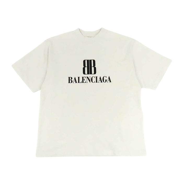 BALENCIAGA 
コットン クルーネック 
ロゴ プリント Tシャツ
