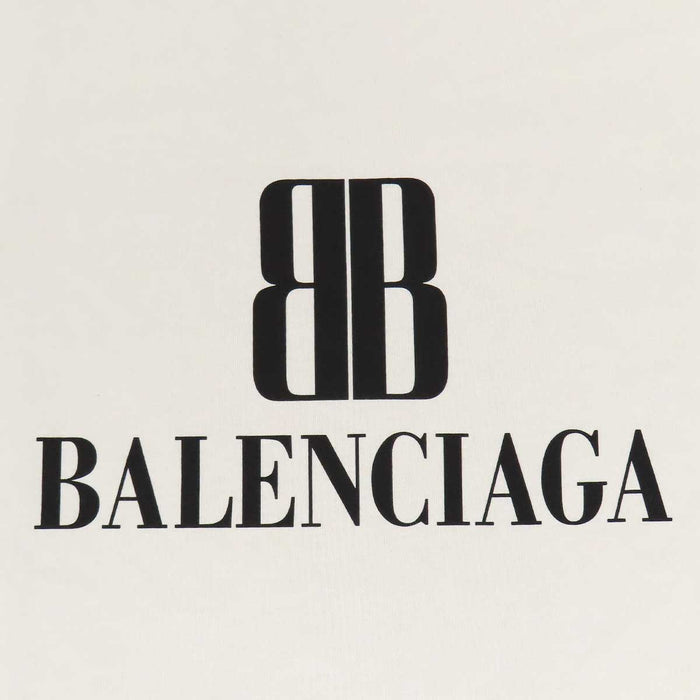 BALENCIAGA 
コットン クルーネック 
ロゴ プリント Tシャツ