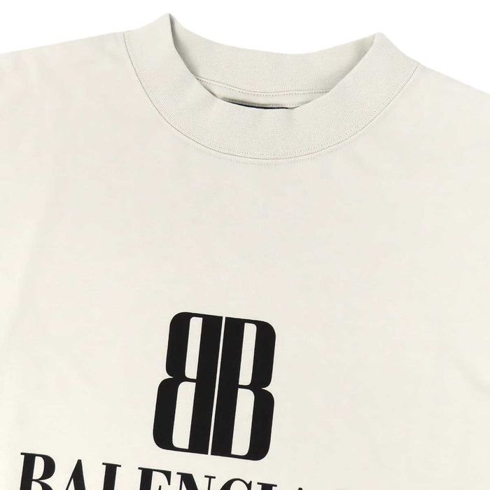 BALENCIAGA 
コットン クルーネック 
ロゴ プリント Tシャツ