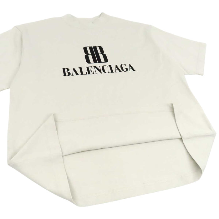 BALENCIAGA 
コットン クルーネック 
ロゴ プリント Tシャツ