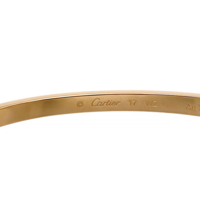 CARTIER 
Bracelet LOVE SM, demi-pavé de diamants