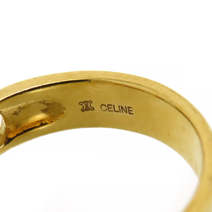 CELINE 
ロゴ ルビー リング