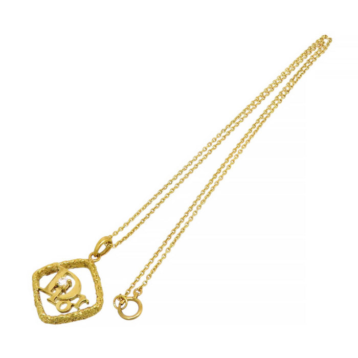 Dior 
オープン ロゴ ダイヤモンド ネックレス
