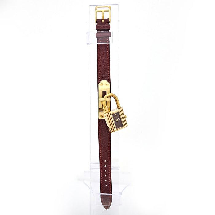 HERMES 
ケリーウォッチ ボルドーダイヤル 
箱ギャラ付