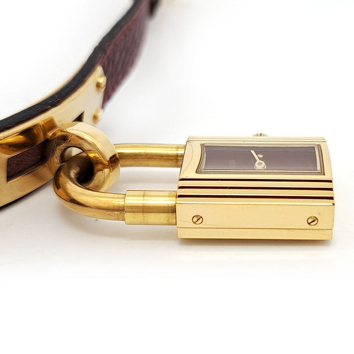 HERMES 
ケリーウォッチ ボルドーダイヤル 
箱ギャラ付
