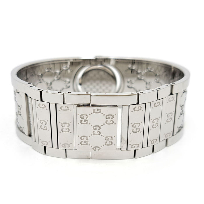GUCCI 
Montre bracelet manchette 
Avec boîte et papiers