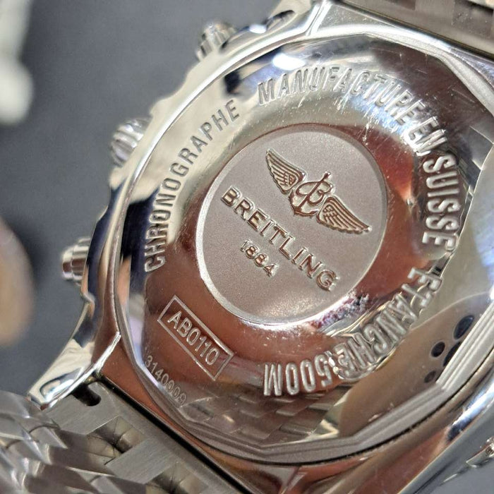 【WHOLESALES】
BREITLING 
AB0110 
クロノマット44 
箱　ギャランティ(液晶にじみあり)　クロノメーター証　コマ×3