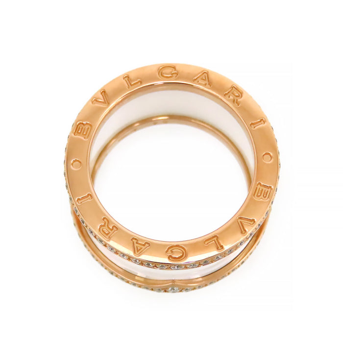BVLGARI 
B.zero1 Ring M White Ceramic Diamond